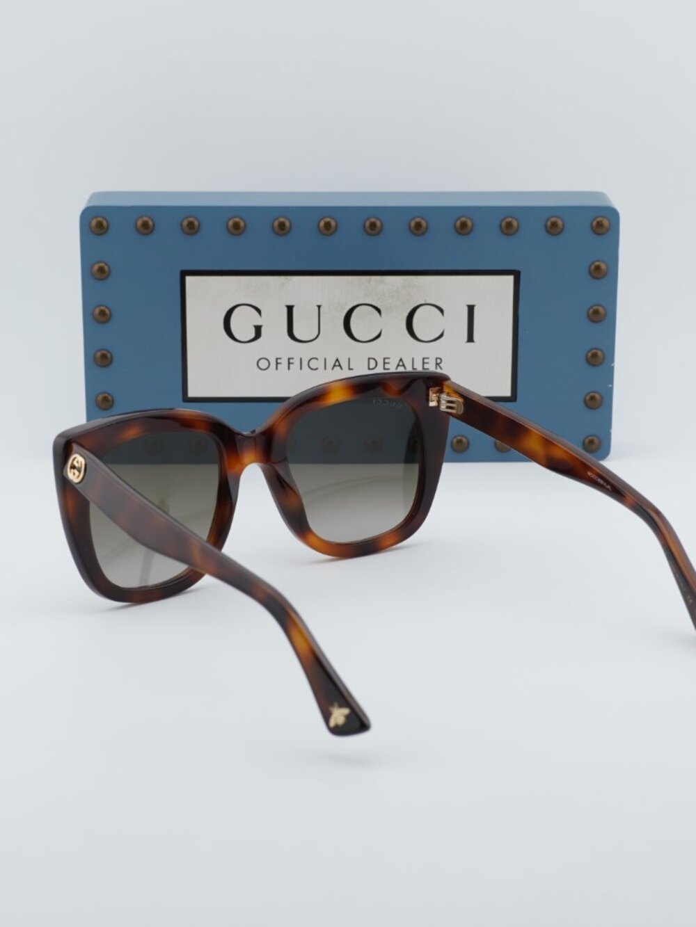 Gucci GG0163S 002 Women Square Sunglasses - Havana / Brown - Picture 8 of 11